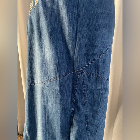 Denim like ( polyester and Lycra ) maxi skirt - Picture 3 of 8